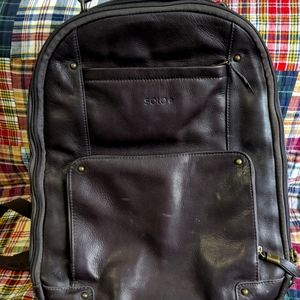 SOLO NY Reade Leather Laptop Backpack